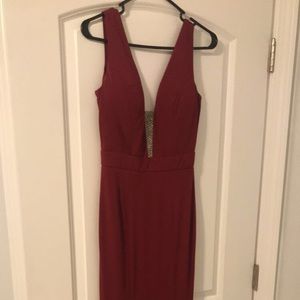 Maroon prom dress